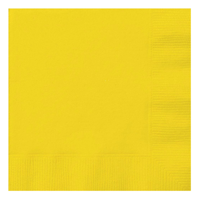 Neon Yellow Solid Luncheon Paper Napkins, 20ct