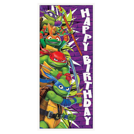 Ninja Turtles: Mutant Mayhem Birthday Door Poster, 27 x 60 Inches