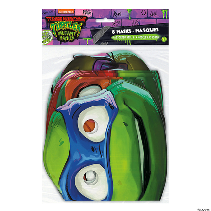 Ninja Turtles: Mutant Mayhem Party Paper Masks, 8 Ct