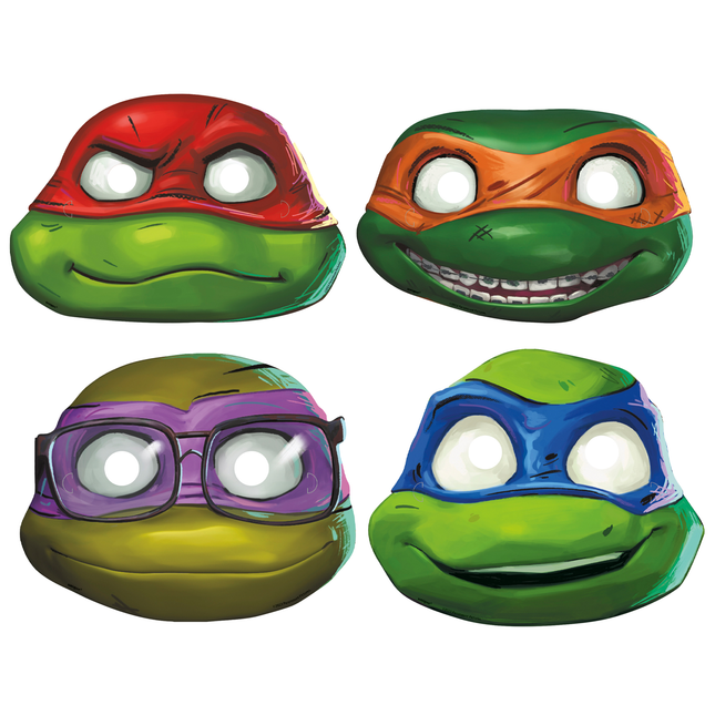 Ninja Turtles: Mutant Mayhem Party Paper Masks, 8 Ct