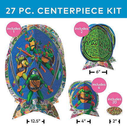Ninja Turtles TMNT Table Decorations 27 pcs