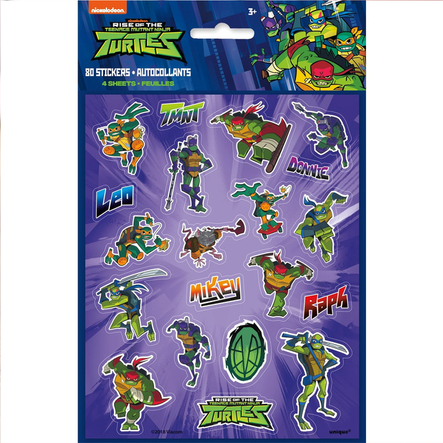 Ninja Turtles 4 Sticker Sheets 80 Stickers