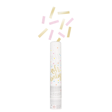 Pink and Gold Confetti Cannon, 1ct