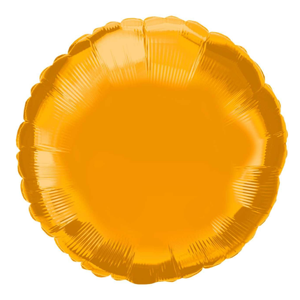 Orange Round Foil Balloon 18 Inches