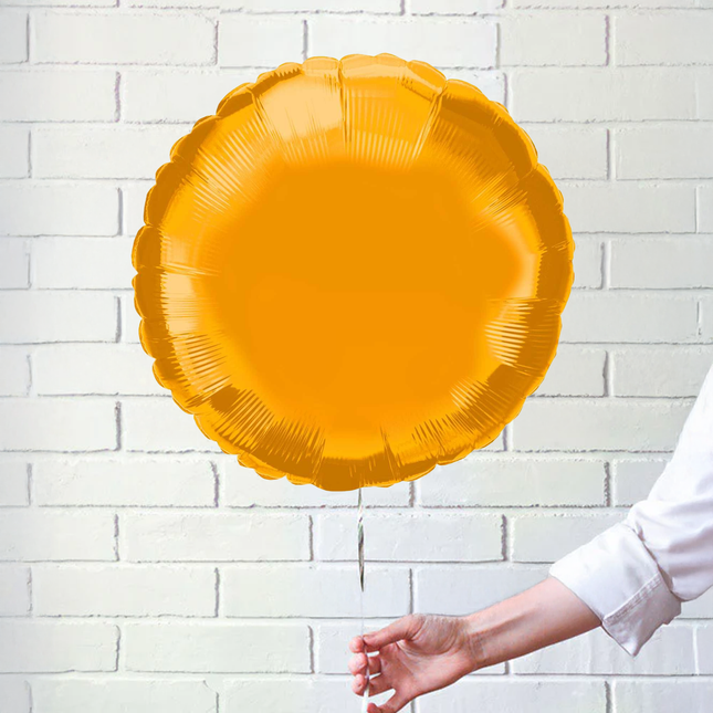 Orange Round Foil Balloon 18 Inches