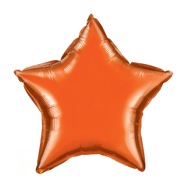 Orange Star Foil Balloon 18", 1 ct