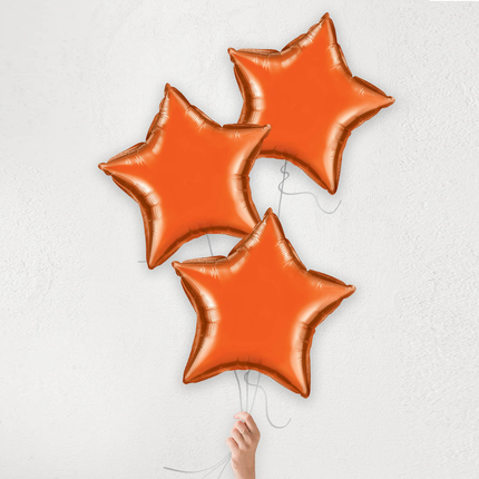 Orange Star Foil Balloon 18", 1 ct