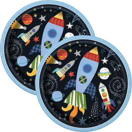 Outer Space set component: Outer Space Round 9" Dinner Plates, 8ct