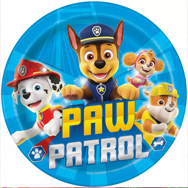 PAW Patrol Paper Party Dinner Plates 9" 8ct