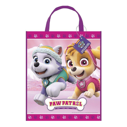 PAW Patrol Pink Girl Plastic Favor Bag, 13" x 11"