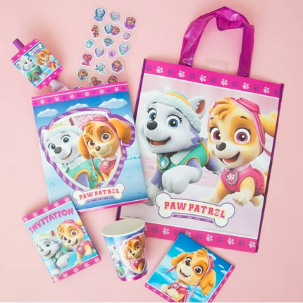 PAW Patrol Pink Girl Plastic Favor Bag, 13" x 11"