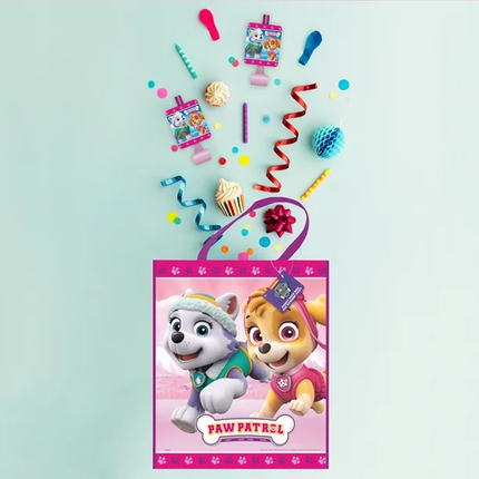 PAW Patrol Pink Girl Plastic Favor Bag, 13" x 11"