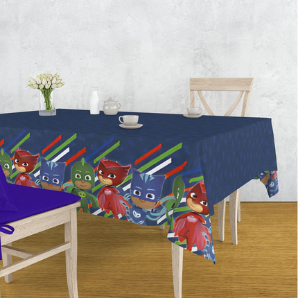 PJ Masks Birthday Plastic Party Tablecloth, 84 x 54 Inches