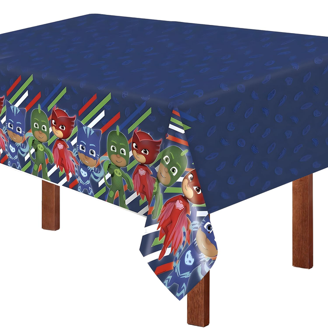 PJ Masks Birthday Plastic Party Tablecloth, 84 x 54 Inches