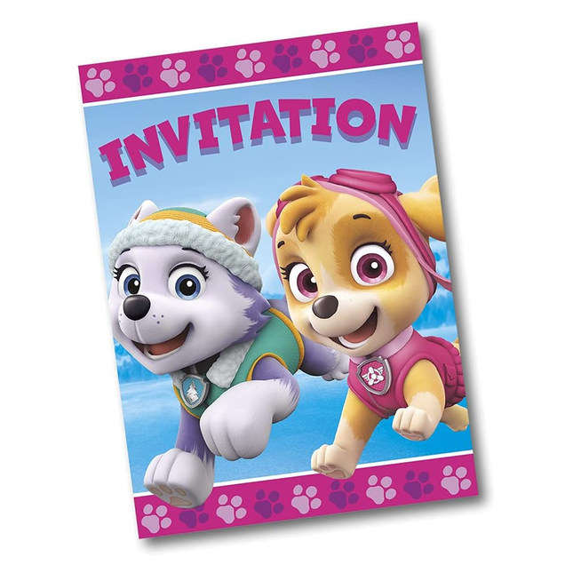 Paw Patrol Girl 8 ct Birthday Party Invitations