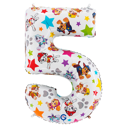 Paw Patrol Number 5 Foil Balloon 26"