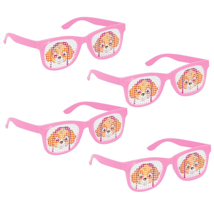 Paw Patrol Skye Pinhole Party Favor Glasses, 4 Count