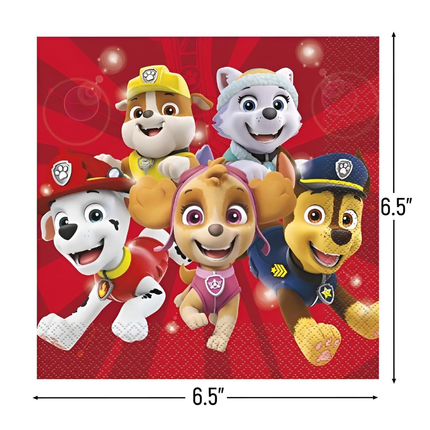 Paw Patrol Red  Luncheon Napkins 16 ct
