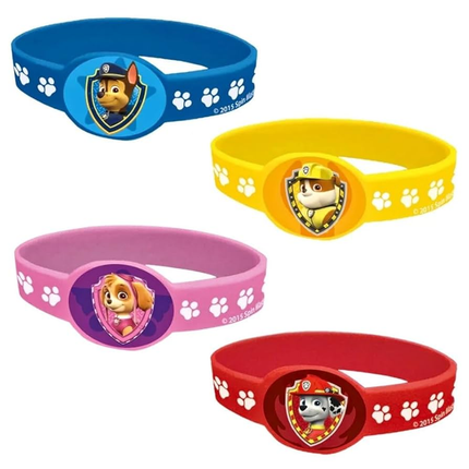 Paw Patrol Rubber Bracelets - 4 Pc