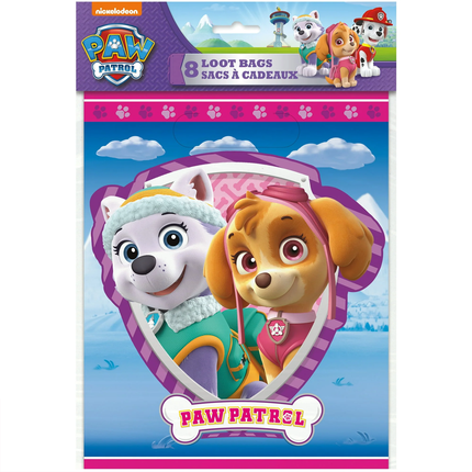 Paw Patrol Girl Loot Bags 8ct