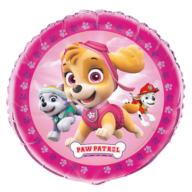 Paw Patrol Skye Girl Round Foil Balloon, 18"