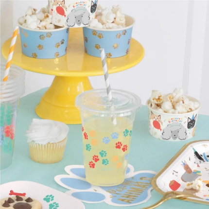 Pawty Animals 7oz Paper Treat Cups 8ct - Foil Stamping