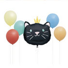 Pawty Animals Cat-Shaped Giant Foil & Latex Balloon Bouquet Kit, 6pc
