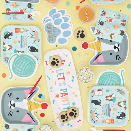 Pawty Animals "Let's Pawty" Plastic Serving Tray