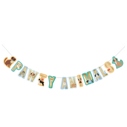 Pawty Animals Letter Banner, 9 ft