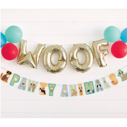 Pawty Animals Letter Banner, 9 ft