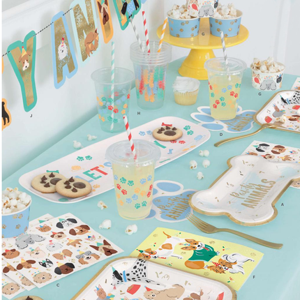 Pawty Animals Paw-Shaped Luncheon Napkins, 16ct