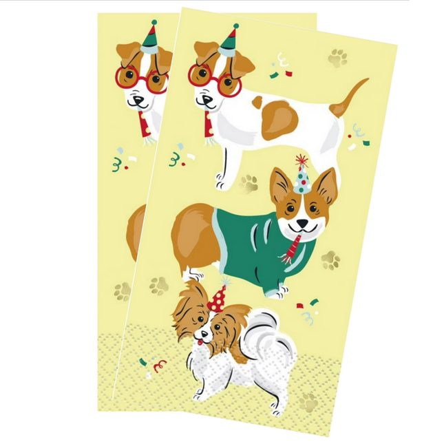 Pawty Time Birthday Guest Napkins 16ct - Foil Stamping