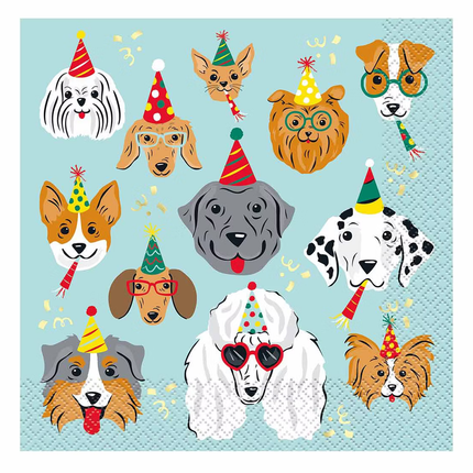 Pawty Time Birthday Luncheon Napkins, 16ct