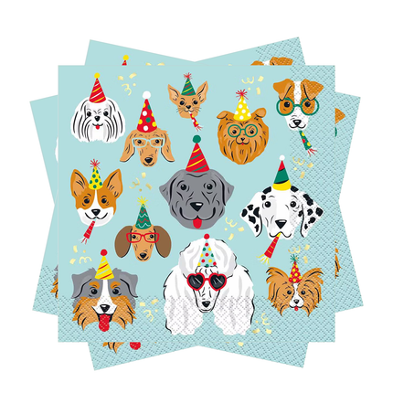 Pawty Time Birthday Luncheon Napkins, 16ct