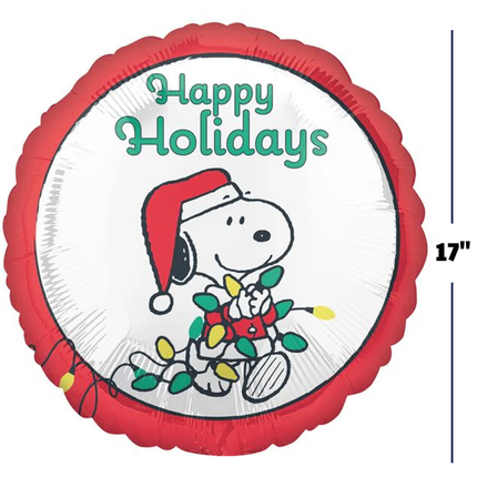 Peanuts Snoopy Happy Holidays Balloon 17″
