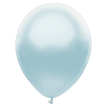 Pearl Baby Blue Latex Balloons 12" - 8 ct