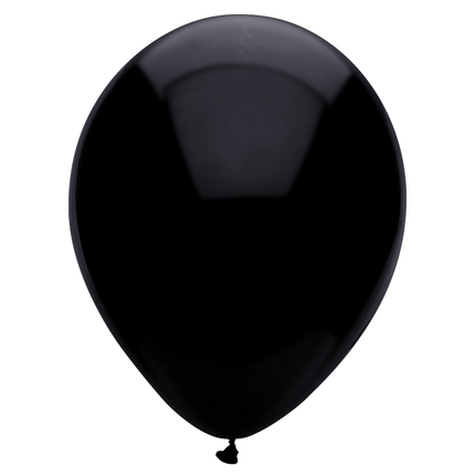 Pearl Black Latex Balloons 12" - 8 ct