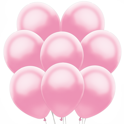 Pearl Pink Latex Balloons 12" - 8 ct