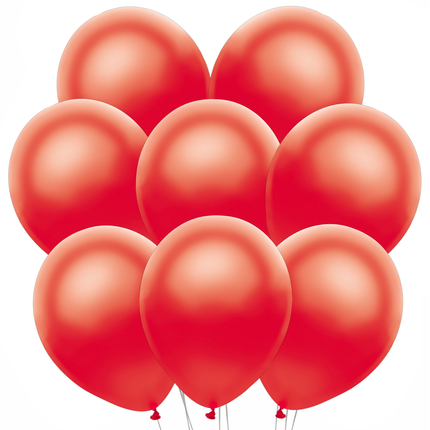 Pearl Red Latex Balloons 12" - 8 ct