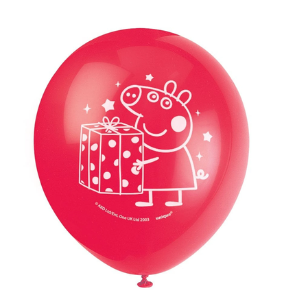 Peppa Pig Birthday Latex Balloons, 12 Inches
