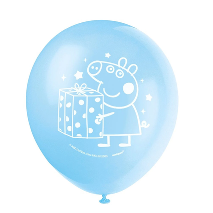 Peppa Pig Birthday Latex Balloons, 12 Inches