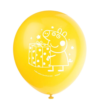 Peppa Pig Birthday Latex Balloons, 12 Inches
