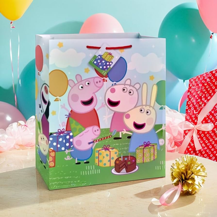 Peppa Pig Large Plastic Gift Bag