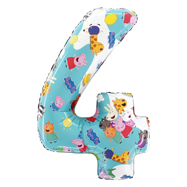 Peppa Pig Number Four Foil Balloon 26" 