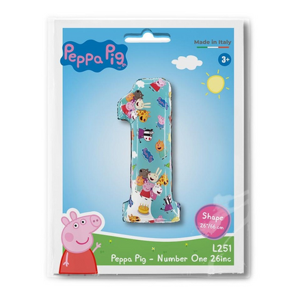 Peppa Pig Number One Foil Balloon 26"