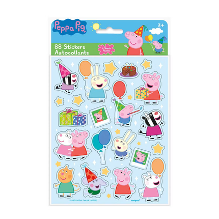 Peppa Pig Sticker Sheets/Favors 88 Stickers
