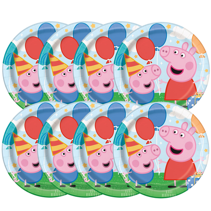 Peppa Pig Dinner Plates 9 inch - 8 Count