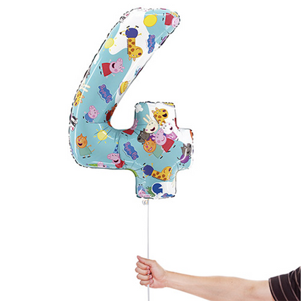 Peppa Pig Number Four Foil Balloon 26" 