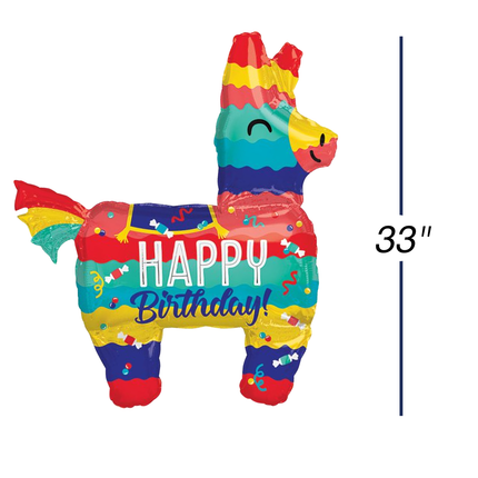 Pinata Birthday Party Foil Balloon 33"