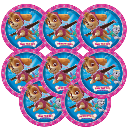 Pink PAW Patrol 9" Lunch Plates, 8 Count